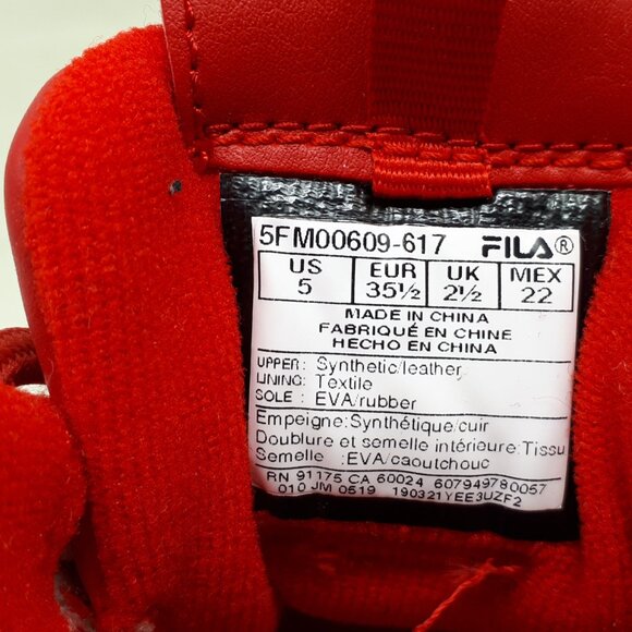 FILA Disruptor II Premium Womens Size 5 US Casual Shoe Sneaker Chunky Retro Red - Picture 9 of 12